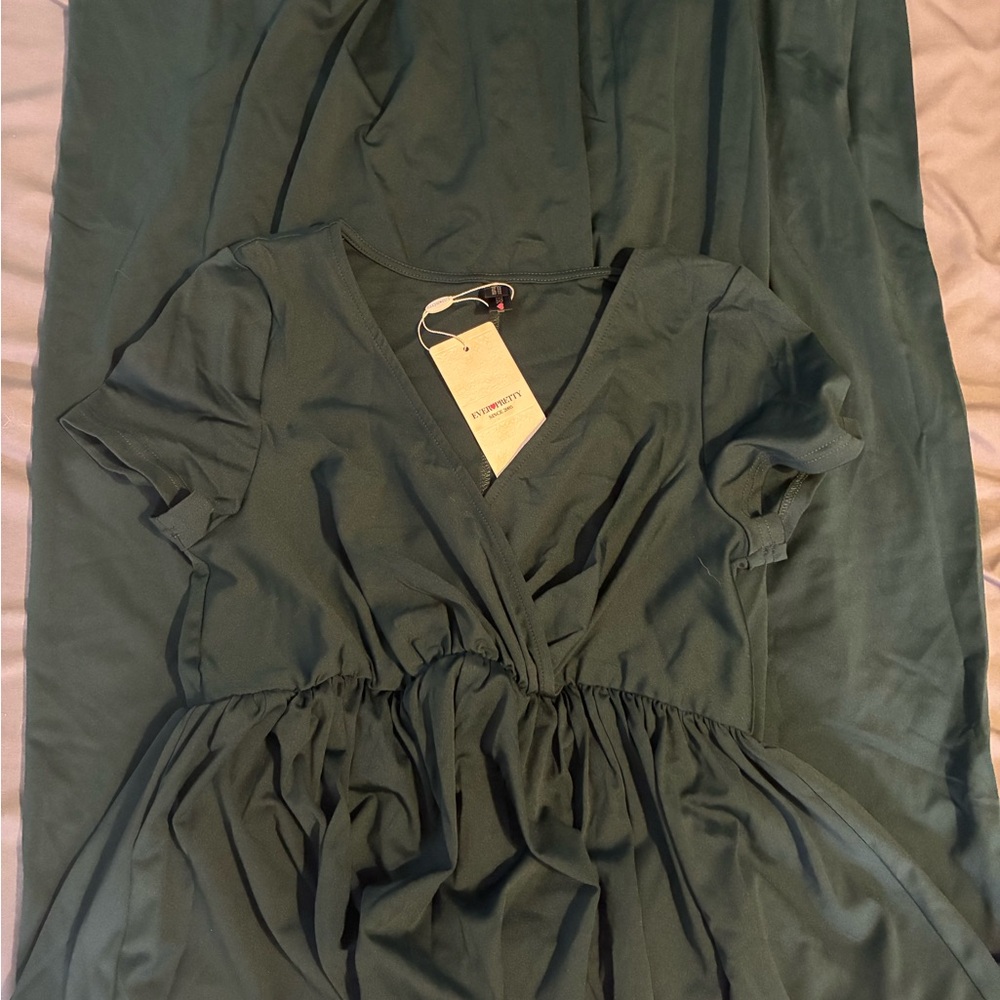 Ever Pretty NWT Dark Green Maxi Maternity Dress